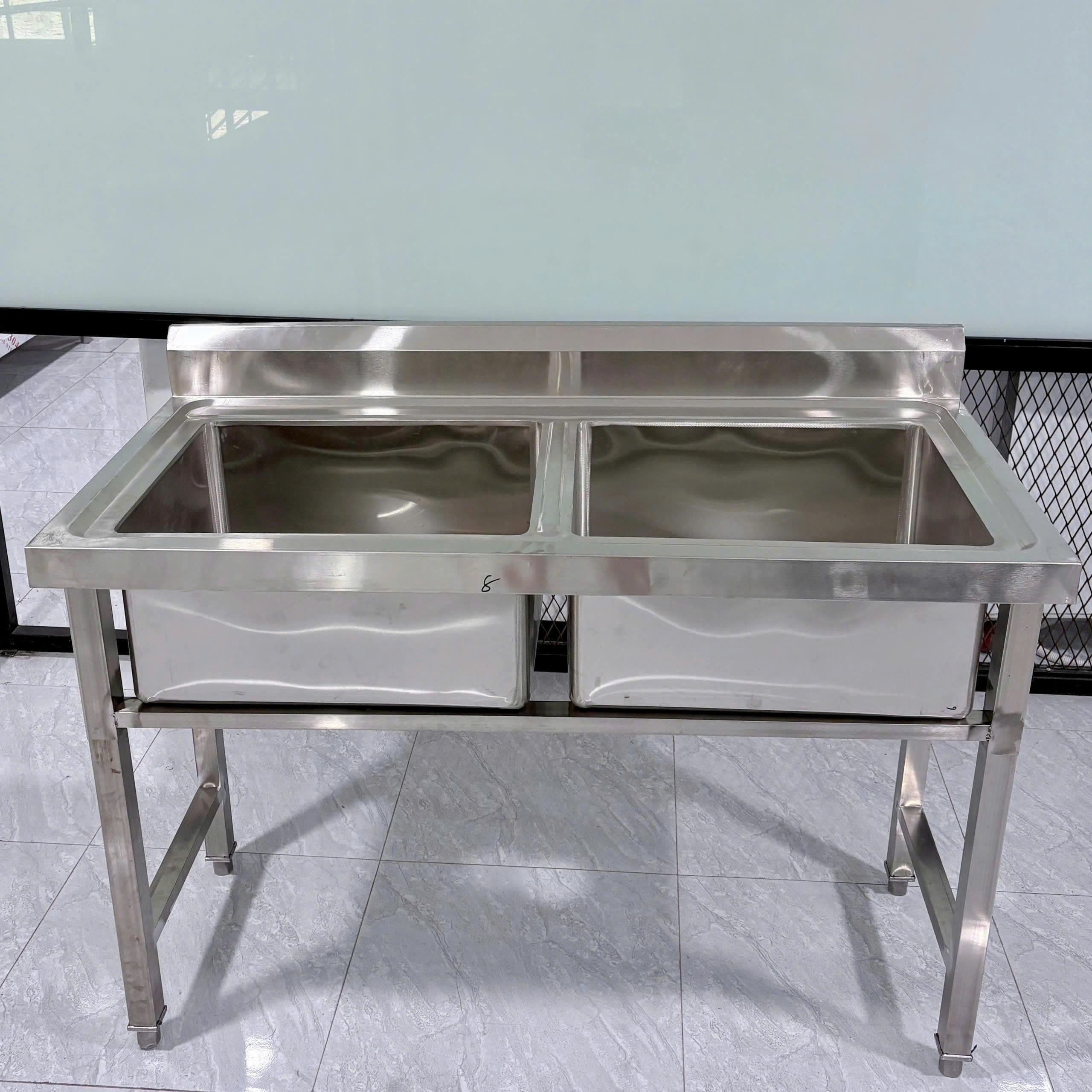 chậu rửa inox 2 hố - Thiết Bị Bếp Wincoold